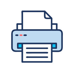 Aufkleber - Printer Icon Representing Document Printing and Office Output Device
