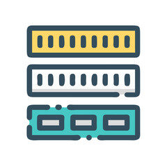 Leinwandbilder - RAM Modules Icon Representing Memory Storage and Computer Performance Hardware