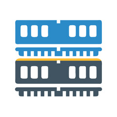 Poster - RAM Modules Icon Representing Memory Storage and Computer Performance Hardware