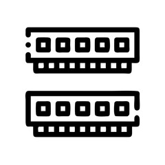 Leinwandbilder - RAM Modules Icon Representing Memory Storage and Computer Performance Hardware