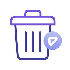 Aufkleber - Recycle Bin Icon Representing Content Deletion and Digital File Removal