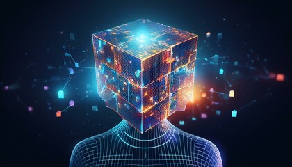 technology with binary code background