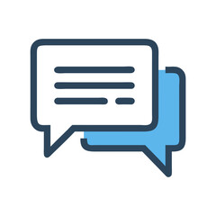 Fototapete - Speech Bubble Icon Representing Written Dialogue and Communication Text