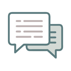 Fototapete - Speech Bubble Icon Representing Written Dialogue and Communication Text