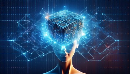 technology with binary code background