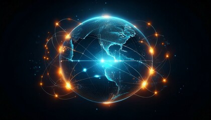 technology with binary code background