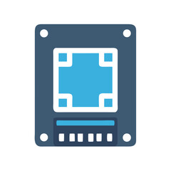 Aufkleber - SSD Drive Icon Representing Solid-State Storage Device for High-Speed Data Access