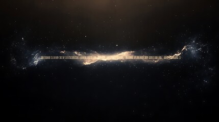 Wall Mural - Cosmic text banner against a dark space backdrop.