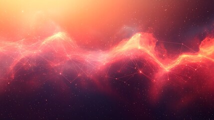 Wall Mural - Fiery nebulae with glowing cosmic structures.