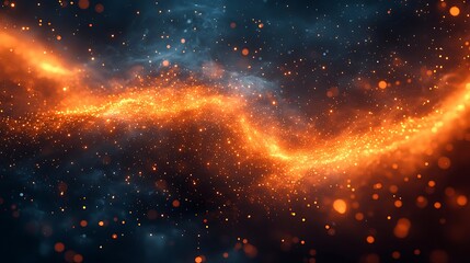Wall Mural - A fiery, swirling nebula of cosmic particles.
