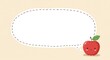 © Ольга Бошарова - Cute apple character with blank speech bubble on cream background