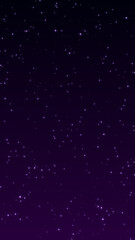 Wall Mural - starry night sky blue purple ,glowing and shiny stars twinkle ,vertical social media space and galaxy dark nature background