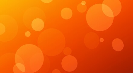 Wall Mural - orange circles abstract background - vivid orange and yellow gradient background, featuring transluc