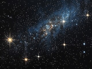 Wall Mural - Cosmic tapestry of stars and nebulae.
