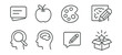 © VideoHub - Line vector icons of creative prompts: word card, random object, color inspiration, texture find, memory icon, phrase sketch, timer bubble, surprise box.