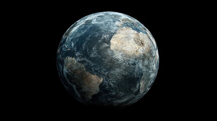 detailed depiction of planet earth against a deep dark cosmic backdrop