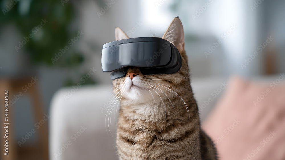 Immersive Pet Tech Futuristic Interactive Cat Experience with Augmented ...