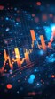 © Vins Pics - Glowing Stock Market Chart with Data Visualization