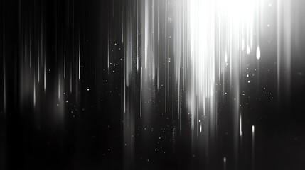 Wall Mural - Glowing white light streaks fall against a dark background creating an abstract and dramatic effect. Perfect for website backgrounds or design projects.