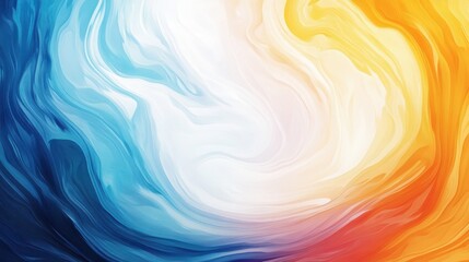 Wall Mural - A dynamic swirl of cool and warm colors creates a mesmerizing abstract design.
