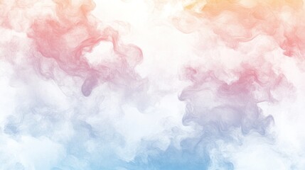 Wall Mural - pastel colored, ethereal smoke swirls against a light background.