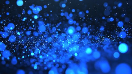 Wall Mural - A swirling display of vibrant blue particles.