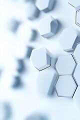 Aufkleber - Abstract Geometric Shapes in White Hues Creating a Modern Sleek Background Design : Generative AI