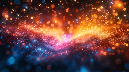 Wall Mural - Colorful light beams forming geometric shapes based on scientific symmetry,generative ai illustration