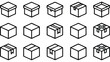 © ZHUMURI - Fifteen Isometric Illustrations of Simple Cardboard Boxes
