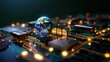 © h4kunA - Earth on circuit board, global technology concept