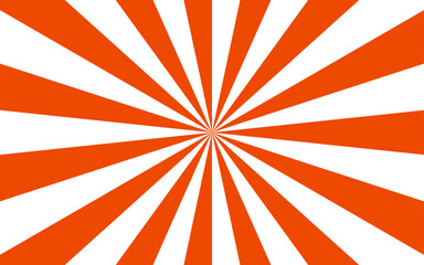 Aufkleber - Abstract vibrant optical illusion pattern and radial orange with white stripes. Summer sunny and radial sunrise or sunset light retro design. Magic Sun beam ray pattern. Classic sun rays swirl. 