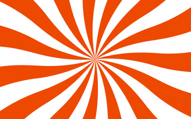 Aufkleber - Abstract vibrant optical illusion pattern and radial orange with white stripes. Summer sunny and radial sunrise or sunset light retro design. Magic Sun beam ray pattern. Classic sun rays swirl. 