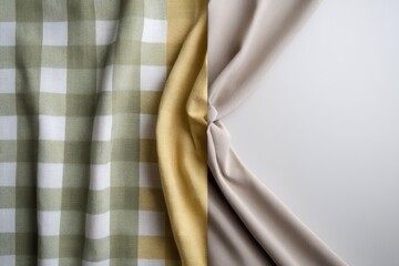 Leinwandbilder - Soft fabrics draped on white background