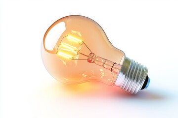 Wall Mural - a glowing light bulb symbolizes innovative ideas and creativity. this image captures a vintage style