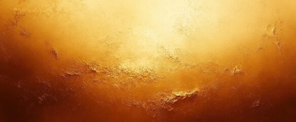 Aufkleber - gold yellow textured background abstract painting warm light gradient rough edges luxury elegant vintage grunge border white center pastel colors