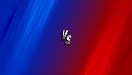 Wall Mural - blue and red versus team conflict banner design
