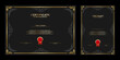 © Rizal - Achievement Certificate design with an abstract black background texture