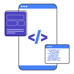 Mobile App Development Illustration