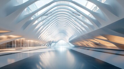 Aufkleber - Modern, futuristic architectural tunnel
