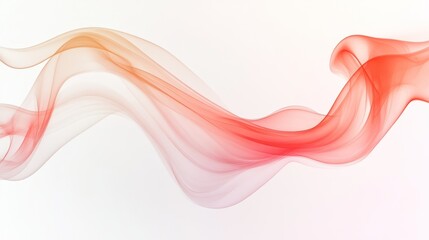 Aufkleber - Abstract flowing ribbons of orange and red