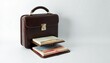© aderag - Locked briefcase, confidential documents on white , discreet, briefcase, isolated