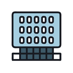 Aufkleber - Binary Code Block Icon Representing Data Encryption and Security