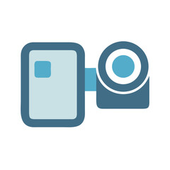 Poster - Camcorder Icon Representing Video Recording Device and Media Capture