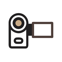 Poster - Camcorder Icon Representing Video Recording Device and Media Capture
