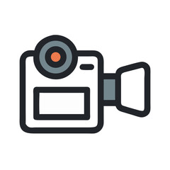 Poster - Camcorder Icon Representing Video Recording Device and Media Capture