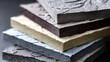 © Aimage - Textured Rectangular Samples in Gray Beige and Brown Shades