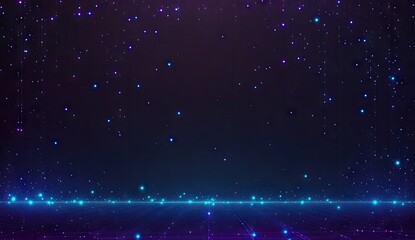 Wall Mural - futuristic digital rain effect