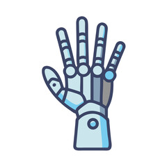 Poster - Cybernetic Hand Icon Representing Bionic Prosthesis and Advanced Limb Technology