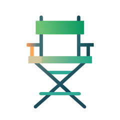 Poster - Director Chair Icon Representing Filmmaking Role and Cinematic Production