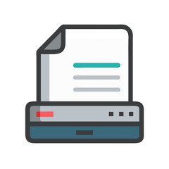 Fototapete - Document Scanner Icon Representing Paper Digitization and Digital File Conversion